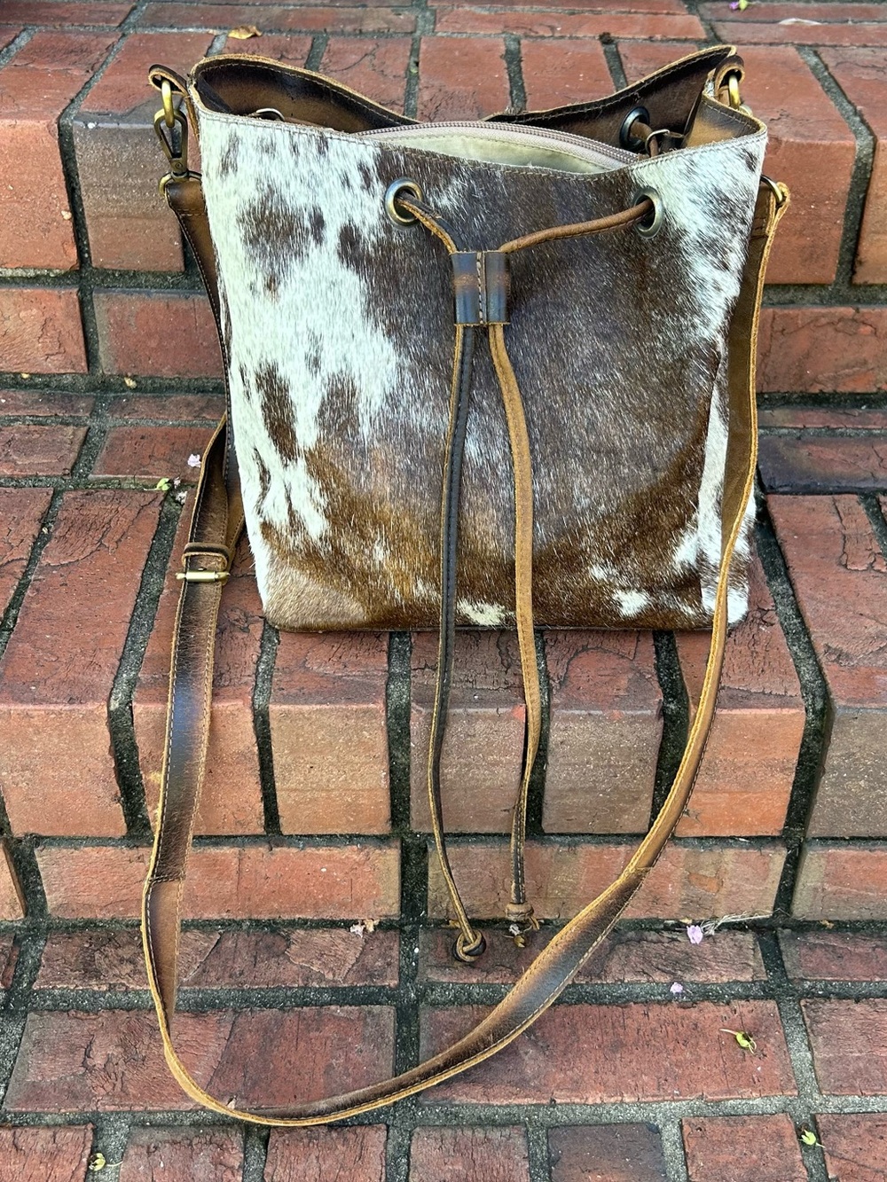 American Darling Cowhide Drawstring Crossbody